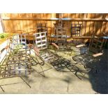 A fine quality, hand-wrought, industrial set of garden furniture