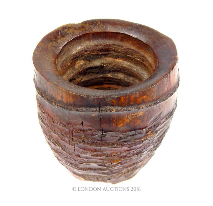 A Chinese, large, carved, bamboo, brush pot - Image 5 of 5