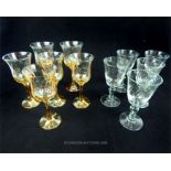 A quantity of hand-made glassware