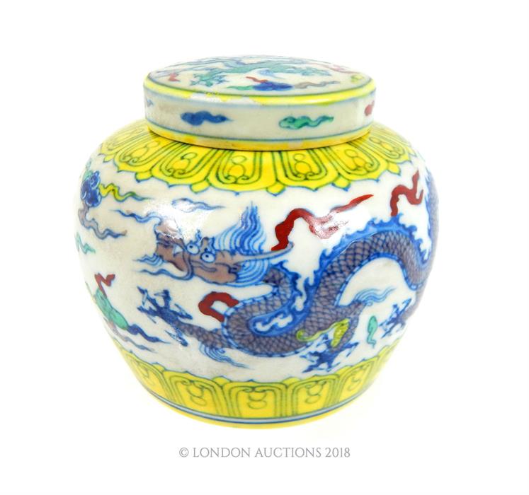 A Chinese, Dou Cai, ginger jar