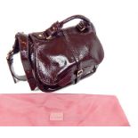 A 'Radley', patent, brown leather, satchel-style handbag