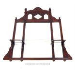 A late Victorian mahogany overmantle mirror