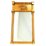 A late 19th century, gilt wood, pier mirror