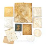 George Charles Grubbe, a collection of plaster portrait plaques