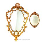 Two vintage, ornate, gilt mirrors