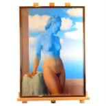 A framed and glazed, Magritte, nude, art print