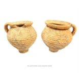 A pair of Roman, terracotta, vessels (1st-3rd C AD)