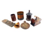 A collection of antique, treen items