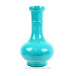 A fine, Chinese, turquoise-glazed, baluster vase