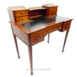 A reproduction, Georgian-style, mahogany desk