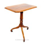 A mahogany, rectangular, occasional table