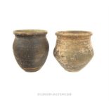 A Roman, earthenware beaker and pot (1st - 3 rd C AD)