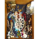 A large collection of costume jewellery