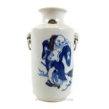 A Chinese blue and white porcelain vase