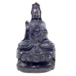 A bronze seated Buddhist figure