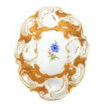 A Meissen porcelain bowl, of oval Rococo form