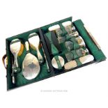 A cased complete silver vanity set, Mappin & Webb,