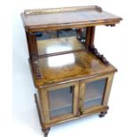 Victorian Walnut & String Inlaid Music Cabinet