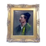 A 19th century oil on canvas portrait of a Turkish gentleman