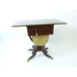 A Victorian mahogany work table