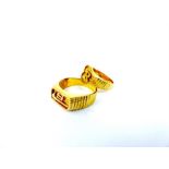 Two, 22 ct yellow gold rings