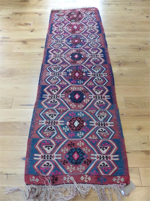 An antique, Caucasian, Kelim runner