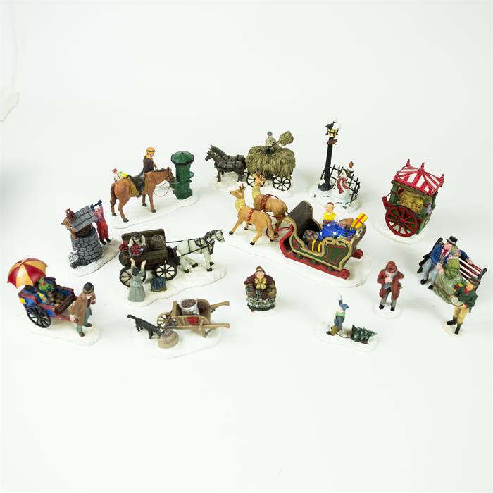 A large quantity of hand-painted, Victorian-style, Christmas figurines - Image 2 of 4