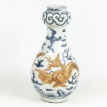 Chinese Blue and White Vase with Dragons