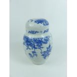 A Chinese blue and white porcelain jar and cover