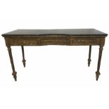 A late 18th century, George III, Gilt-wood and gesso, concave side-table