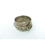 A 19th century silver cuff bracelet or bangle