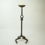 A large 20th century wrought iron candle stand