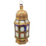 A large Moroccan hanging lamp