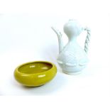 Chinese Celadon Teapot and Crackle Glaze Bowl