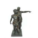 After Emile Laporte (French, 1858-1907): a large bronze figural group