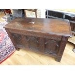 An 18th century Oak Three Panelled Coffer