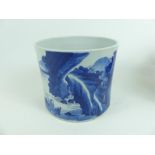 A Chinese blue and white porcelain brush pot