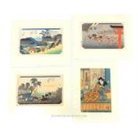 Set of Four Japanese Woodblock Prints