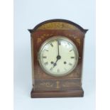 A 19th century Inlaid Mahogany Mantel Clock