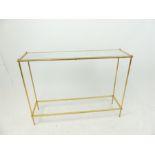 A gilt and mirrored console table
