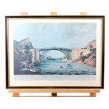 Print of the Iron Bridge at Coalbrookdale