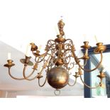 Large Brass Chandelier