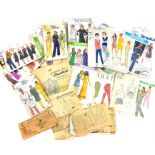 A collection of approximately 45 vintage Fashion patterns