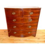 George III Mahogany Bow Fronted Chest