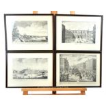 Set of Four Framed Black and White Prints of London