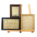 Three Early 19th Century Samplers