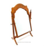 Victorian Walnut Easel Toilet Mirror