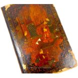 A 19th century, Persian lacquered book cover