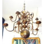 Large Brass Chandelier