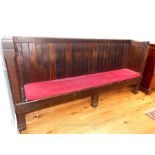 Large oak pew